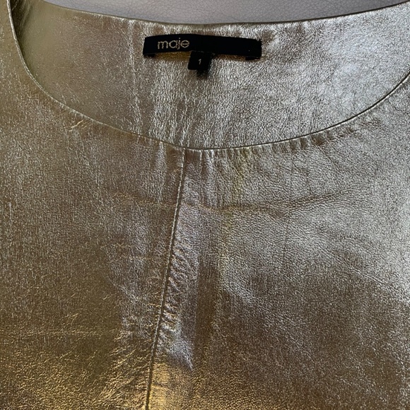 Maje gold lamb leather top - never worn - Picture 5 of 7